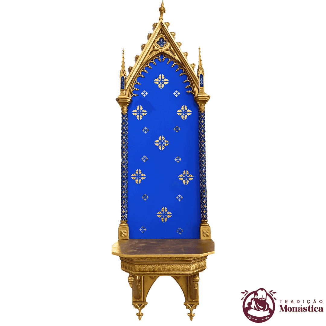 Peanha Oratório Gótico 260cm Azul