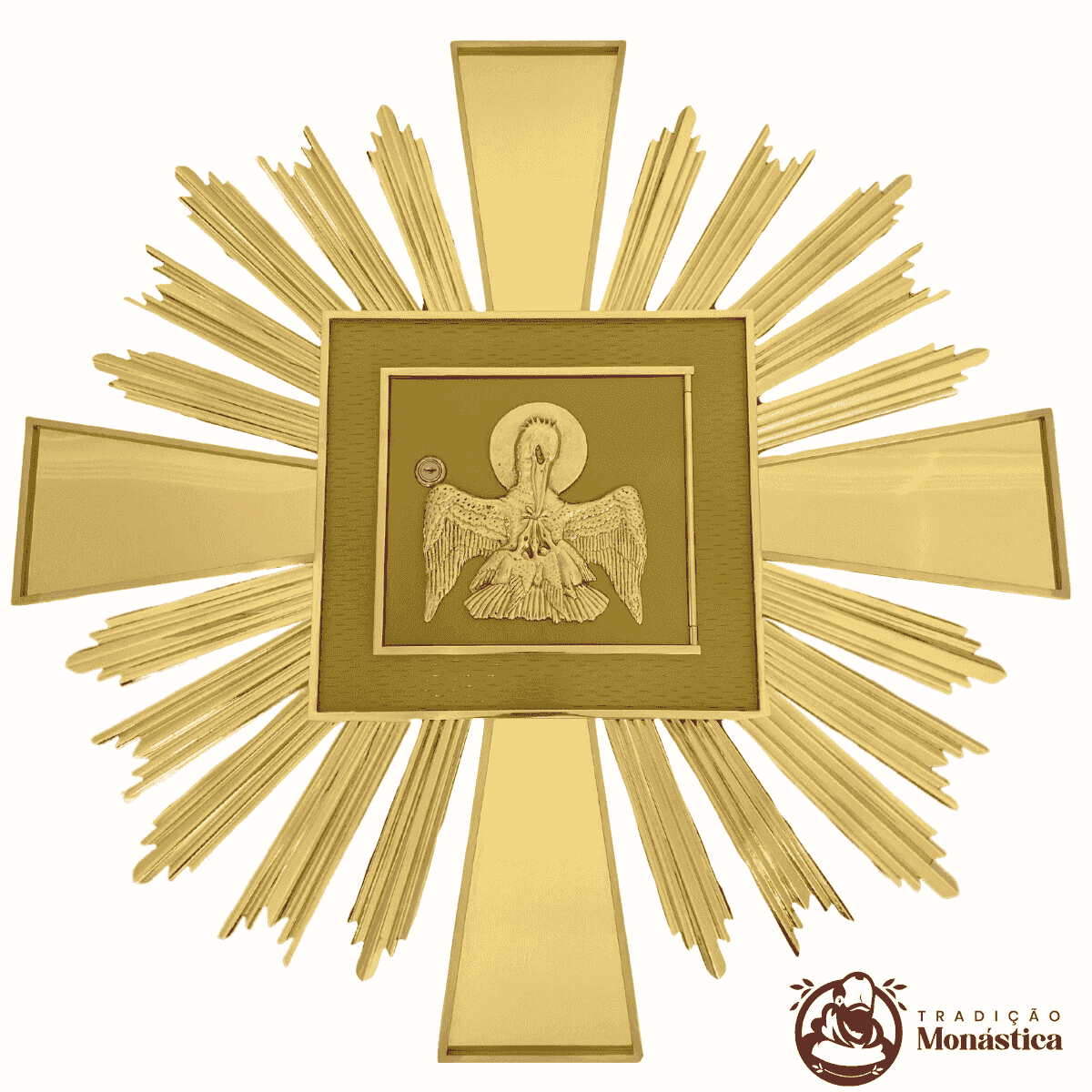 Sacrário Raiado com Aplique Pelicano - para Embutir na Parede