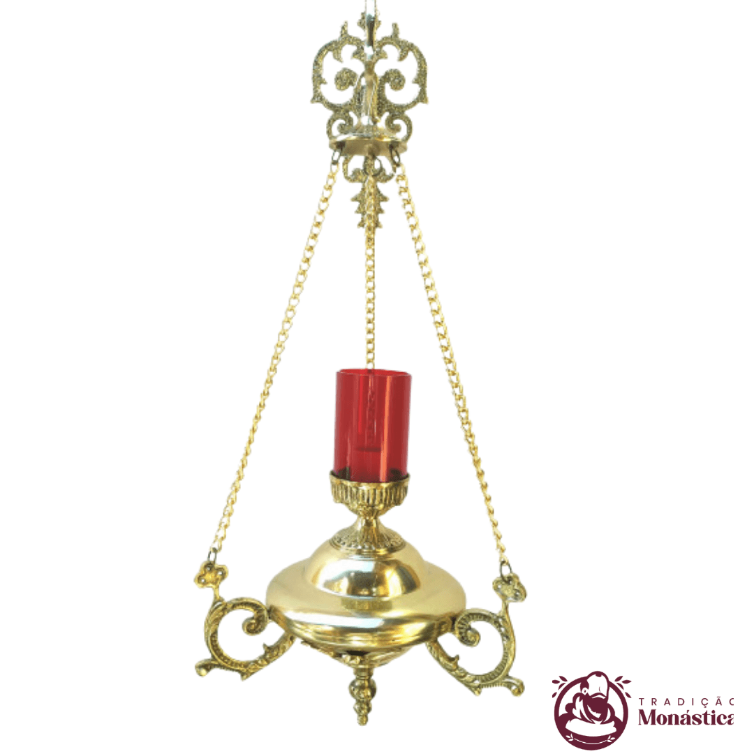 Lâmpada Do Santíssimo Grande - Feita Em Bronze - 4