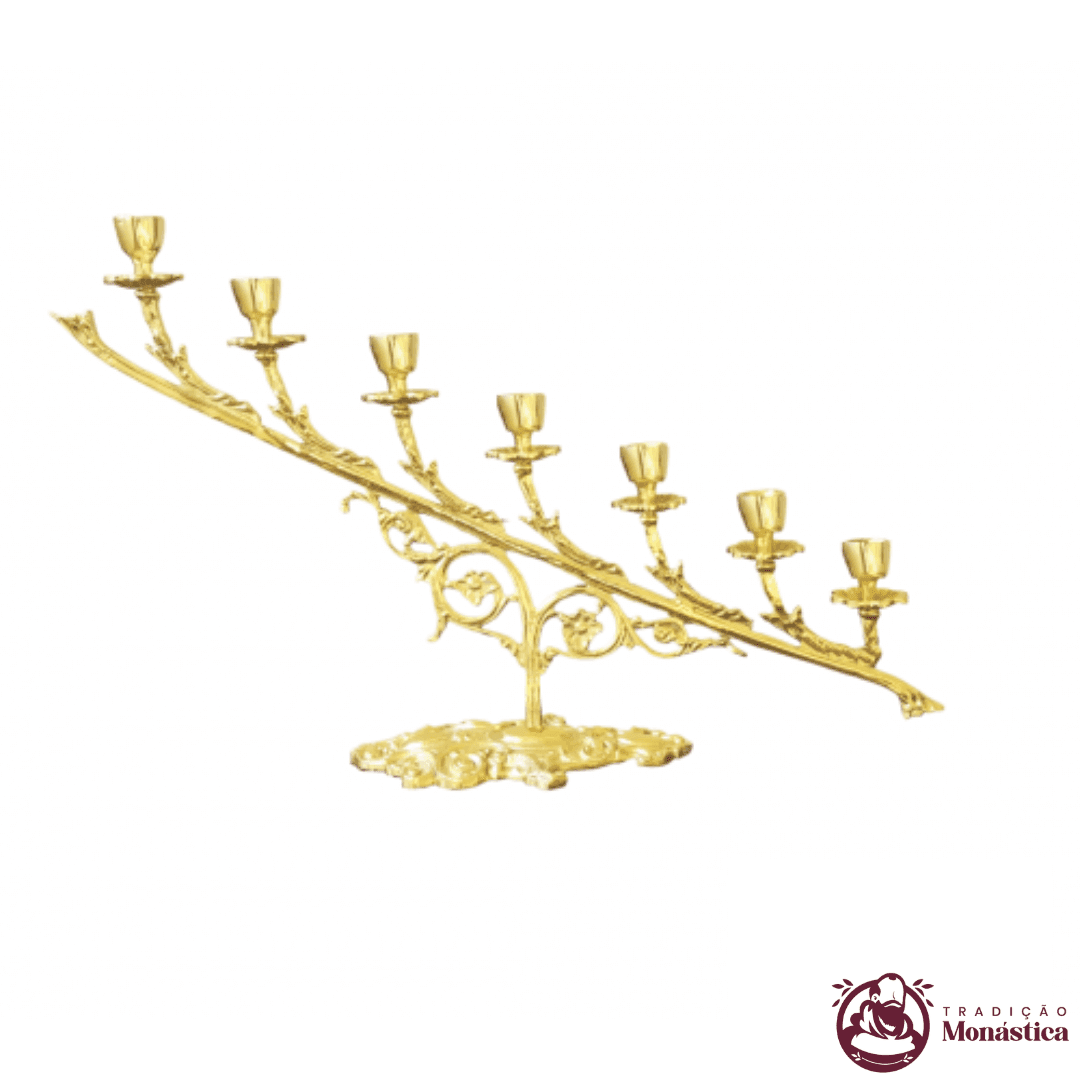 Castiçal/Candelabro 7 Velas - feito em Bronze  - 1