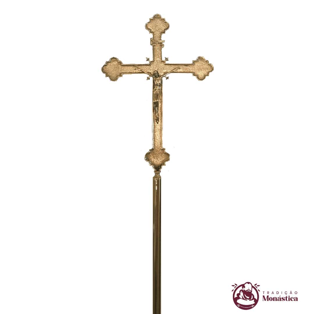 Conjunto de Cruz e Tochas para Procissão - Cruz Simples  - 2