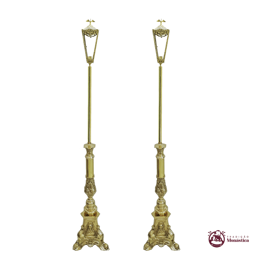 Conjunto de Tochas para Procissão - Base Jesus, Maria e José - 1