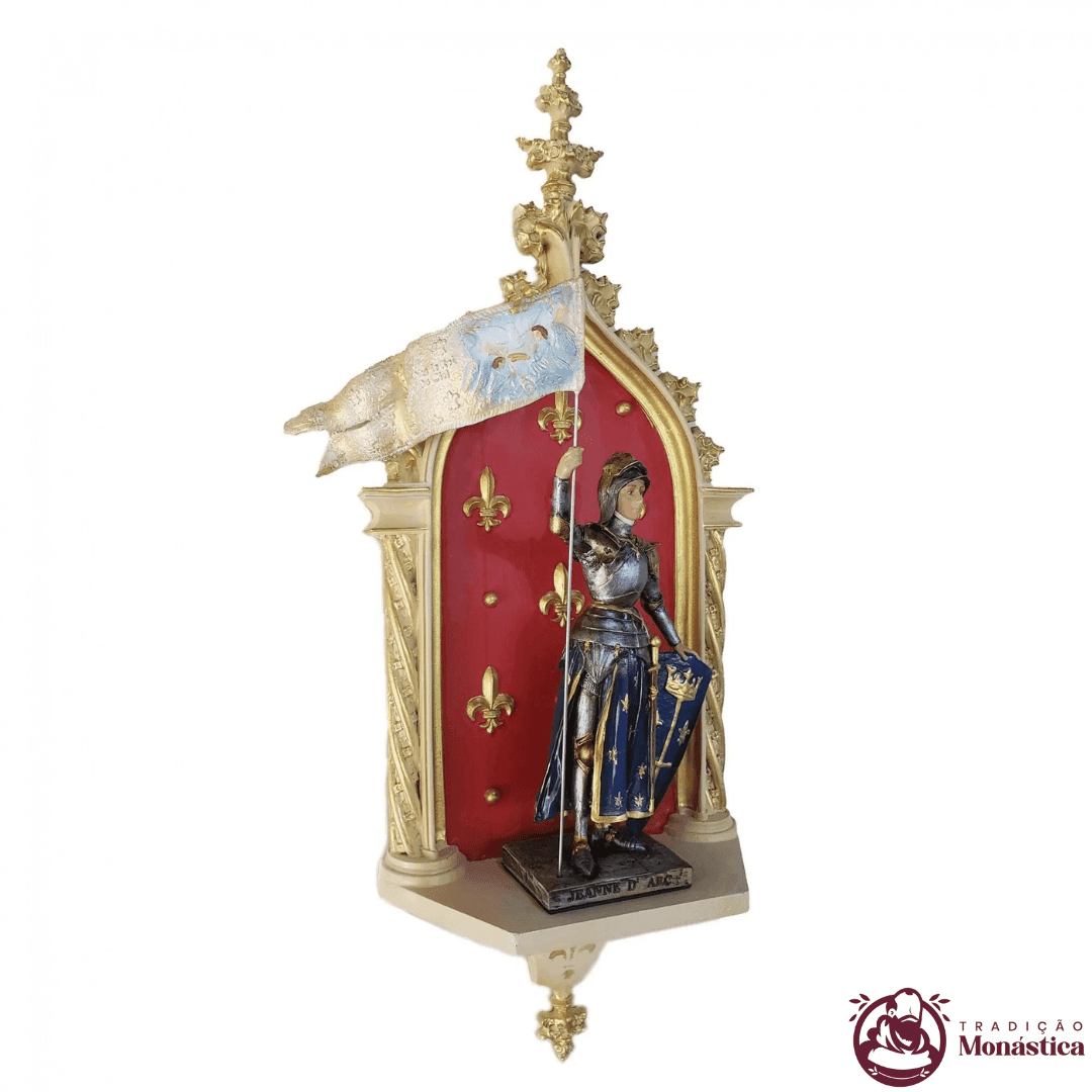 Imagem Santa Joana D'Arc com Peanha Oratório  - 4