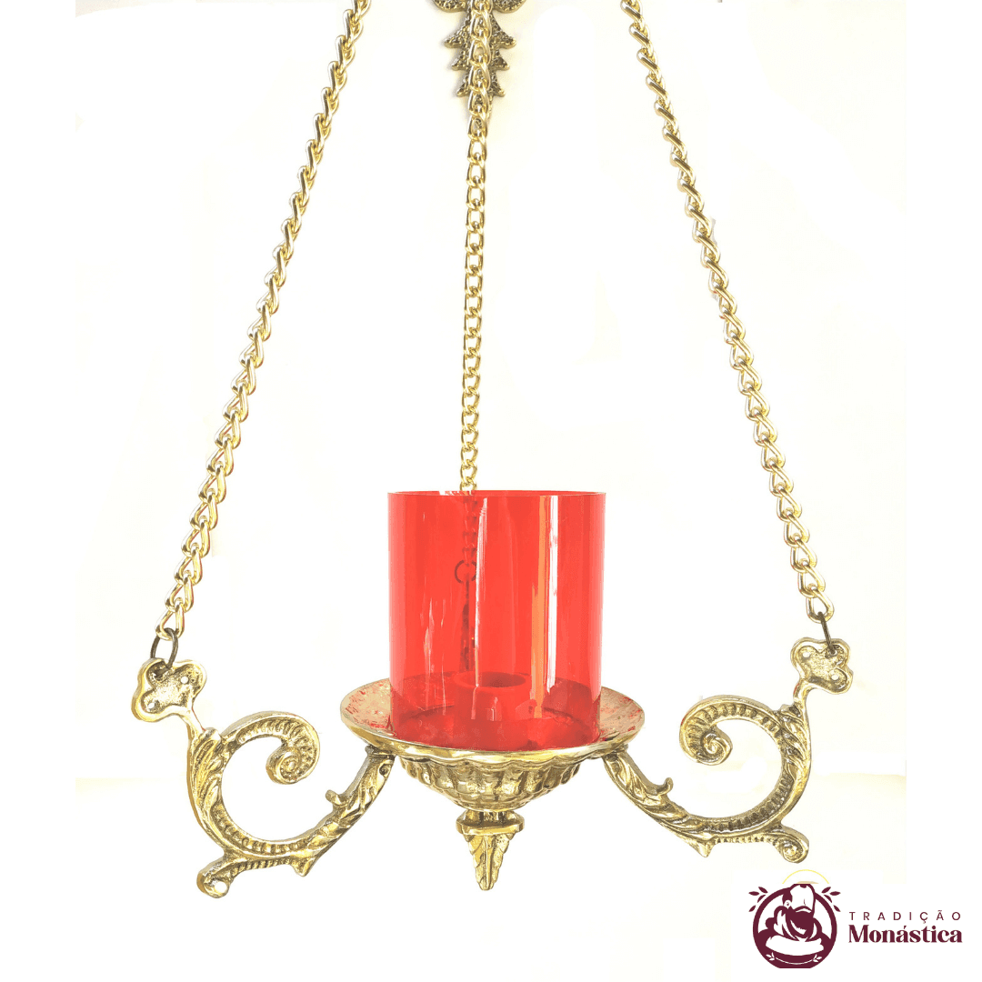 Lâmpada Do Santíssimo Média - Feita Em Bronze - 4