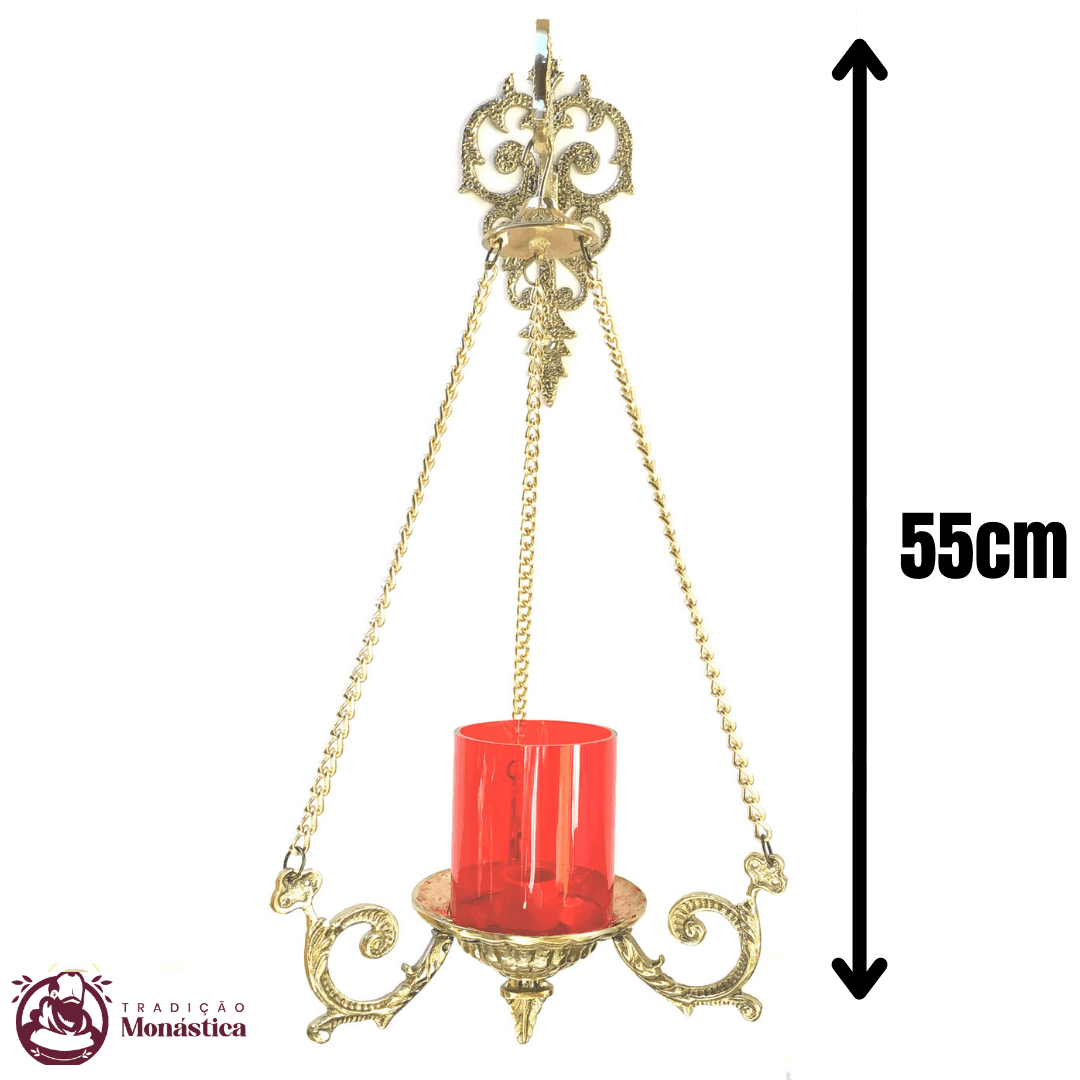 Lâmpada Do Santíssimo Média - Feita Em Bronze - 5