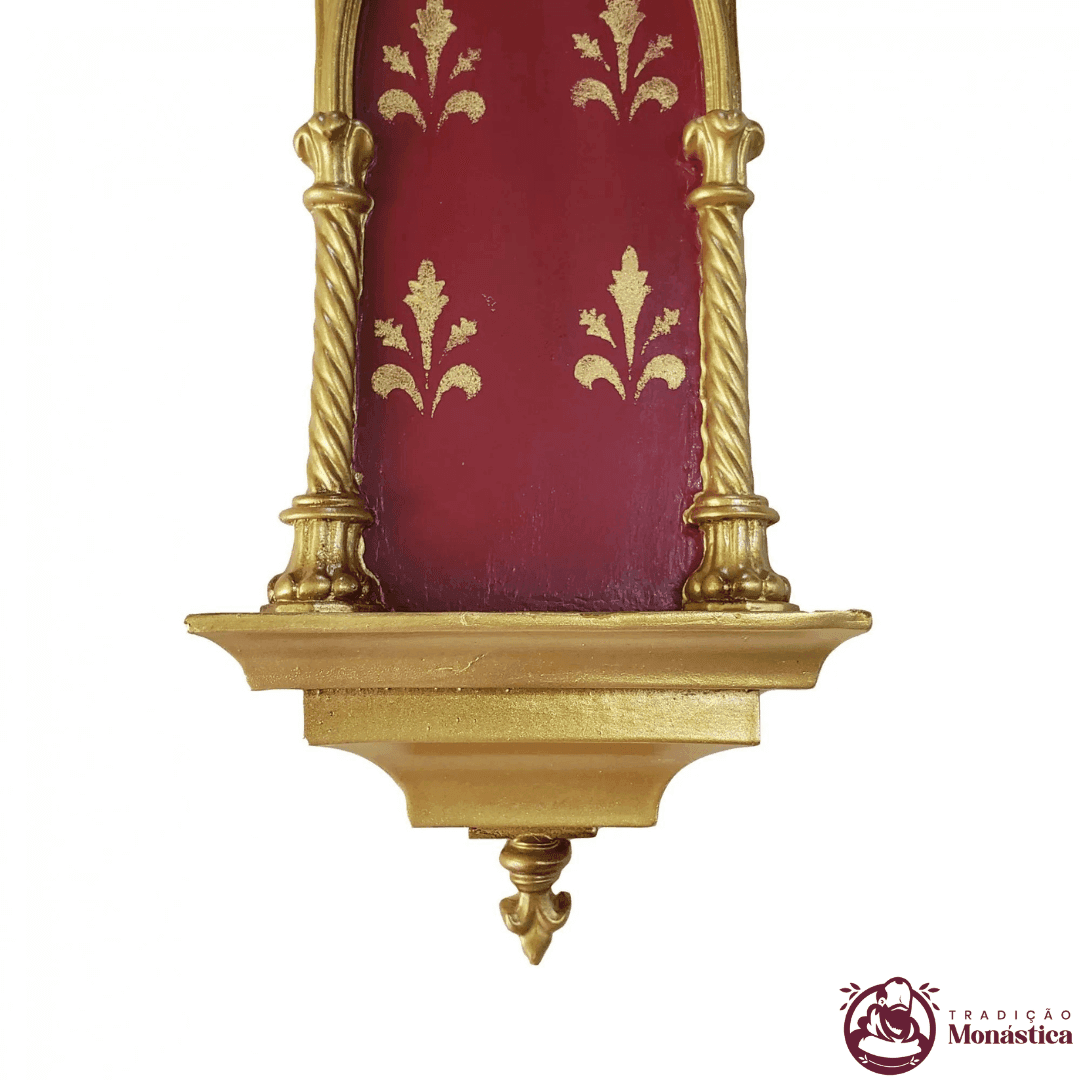 Peanha Oratório Gótico 45cm Vermelha - 3