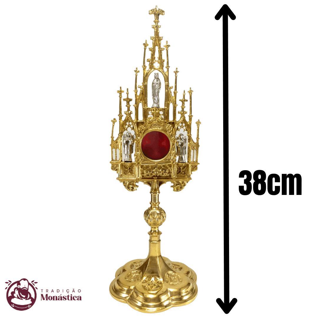 Relicário de Bronze Dourado estilo Gótico - 38cm - 2