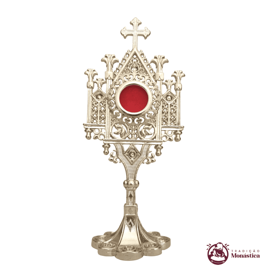 Relicário Pequeno estilo Gótico Níquel - 02 - 4