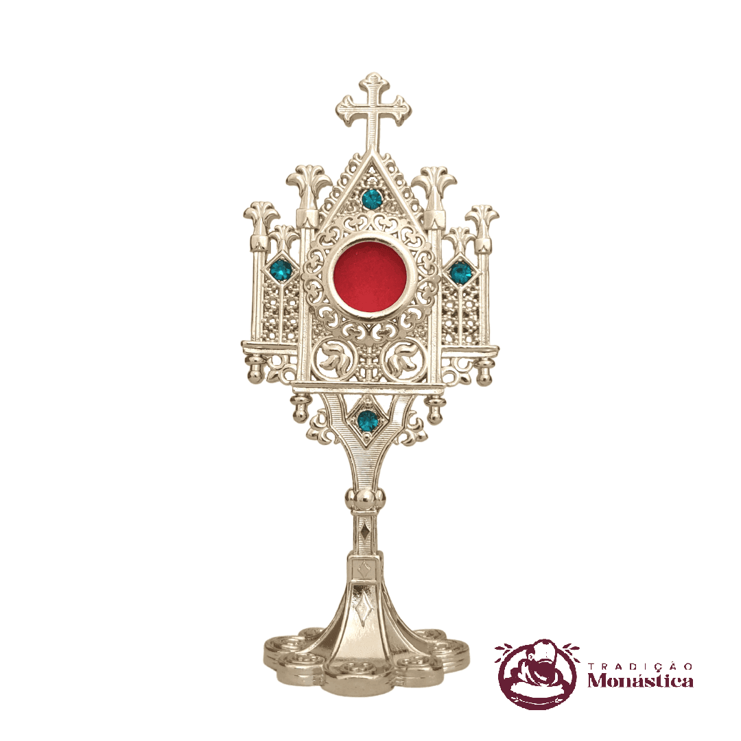 Relicário Pequeno estilo Gótico Níquel - 02 - 2