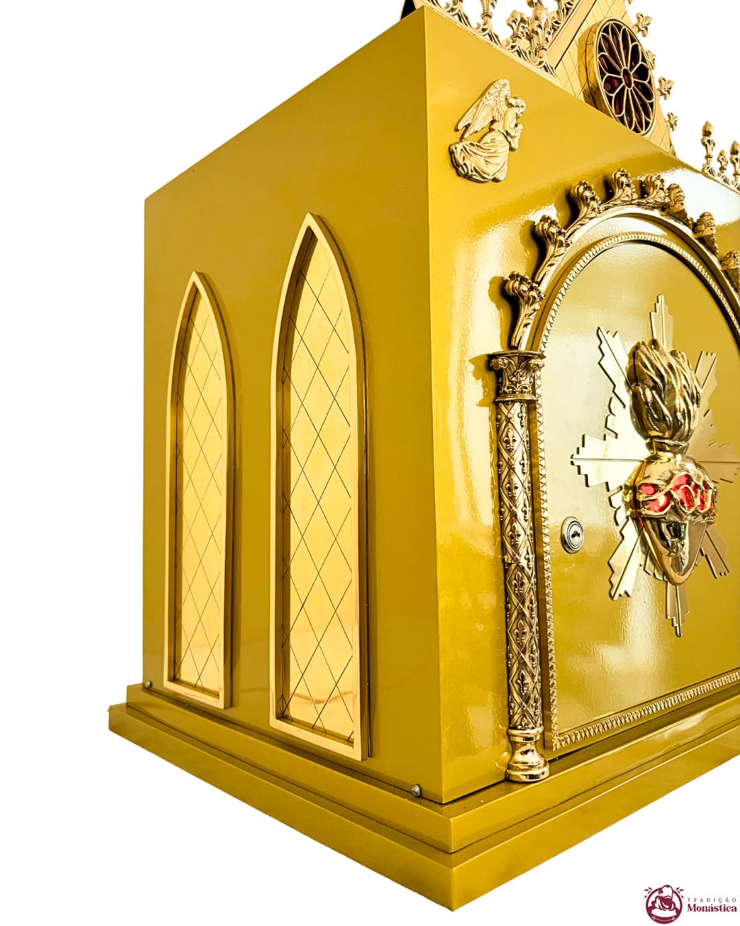 Sacrário Basílica Gótico em Latão Dourado - 78cm - 2