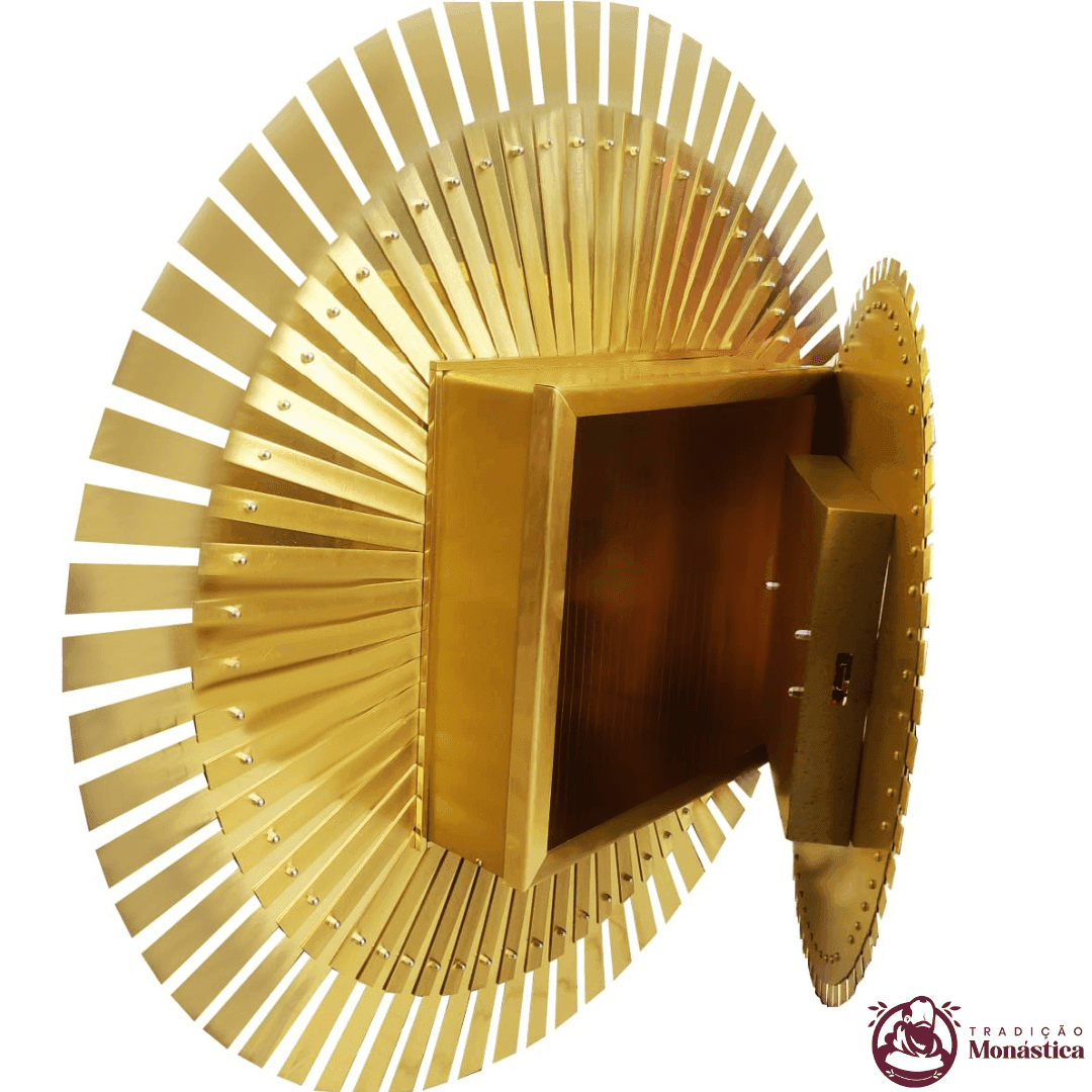 Sacrário JHS Raiado Redondo com Luz Frontal - para Embutir na Parede - 3