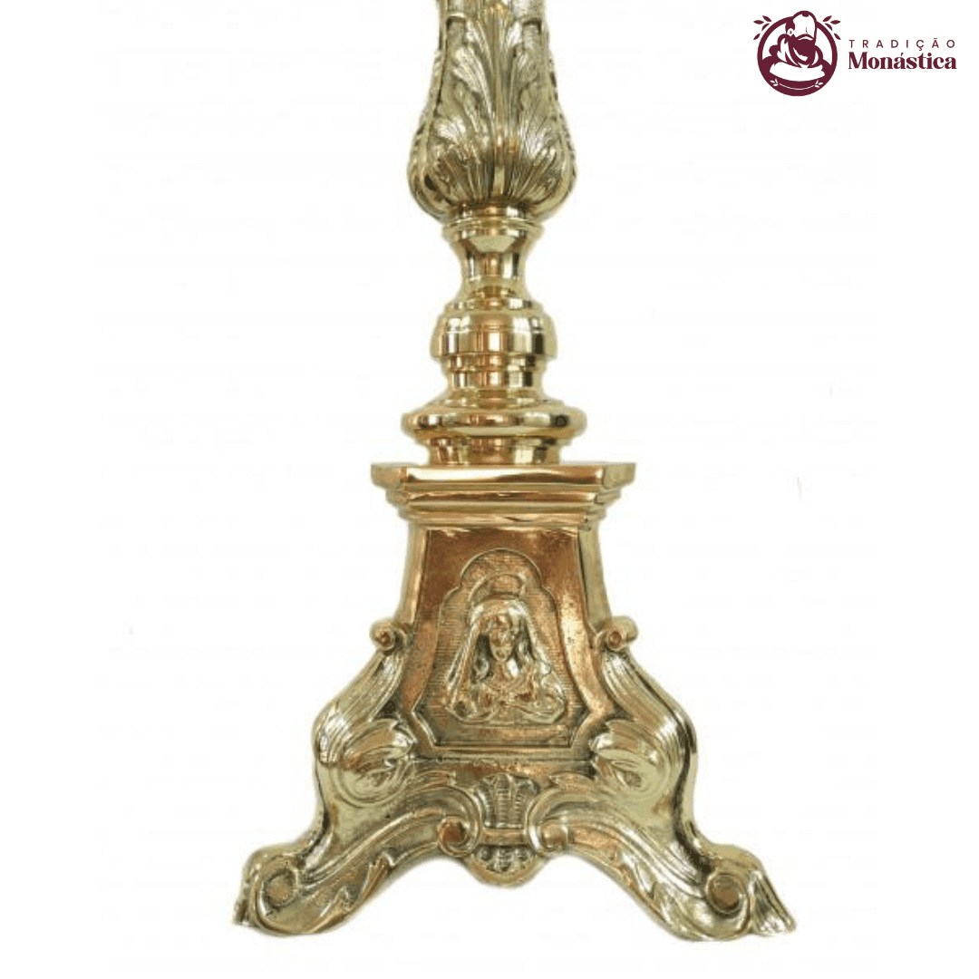 Castiçal Para Círio e Vela De Altar - Jesus, Maria e José  - 4