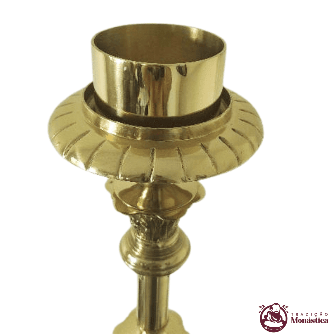 Castiçal Para Círio e Vela De Altar - Jesus, Maria e José  - 5