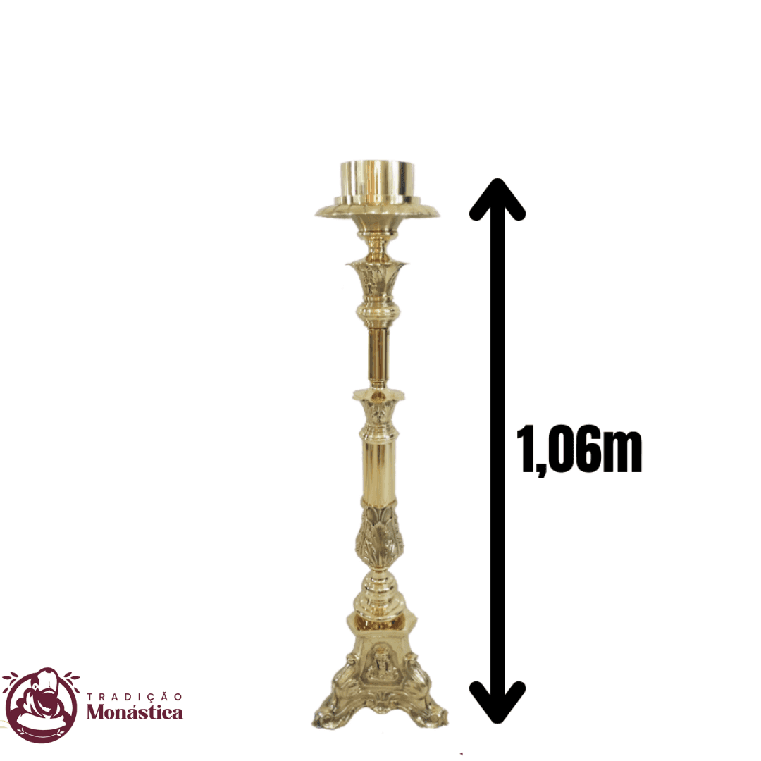 Castiçal Para Círio e Vela De Altar - Jesus, Maria e José  - 6