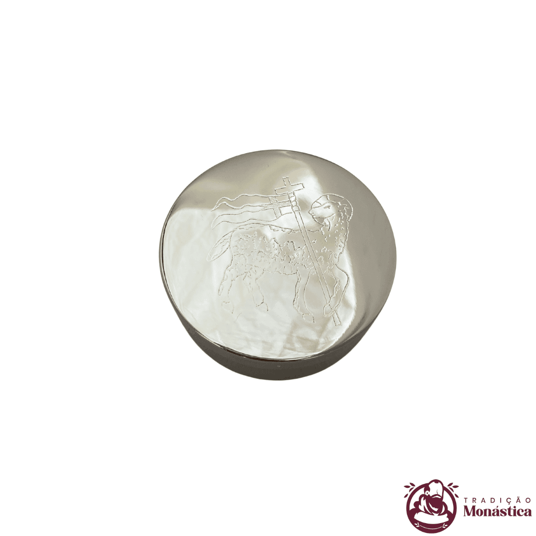 Teca para Hóstia de 6cm - Banhada em Níquel   - 2