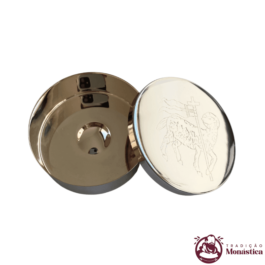 Teca para Hóstia de 6cm - Banhada em Níquel   - 1