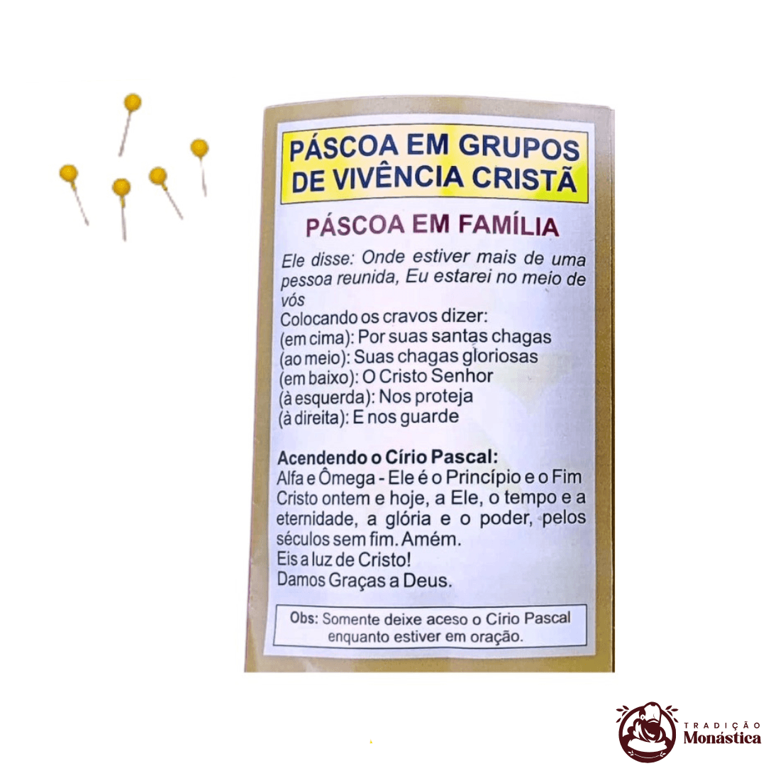 Vela Mini Círio da Família - 13,5x5cm - Cordeiro   - 3