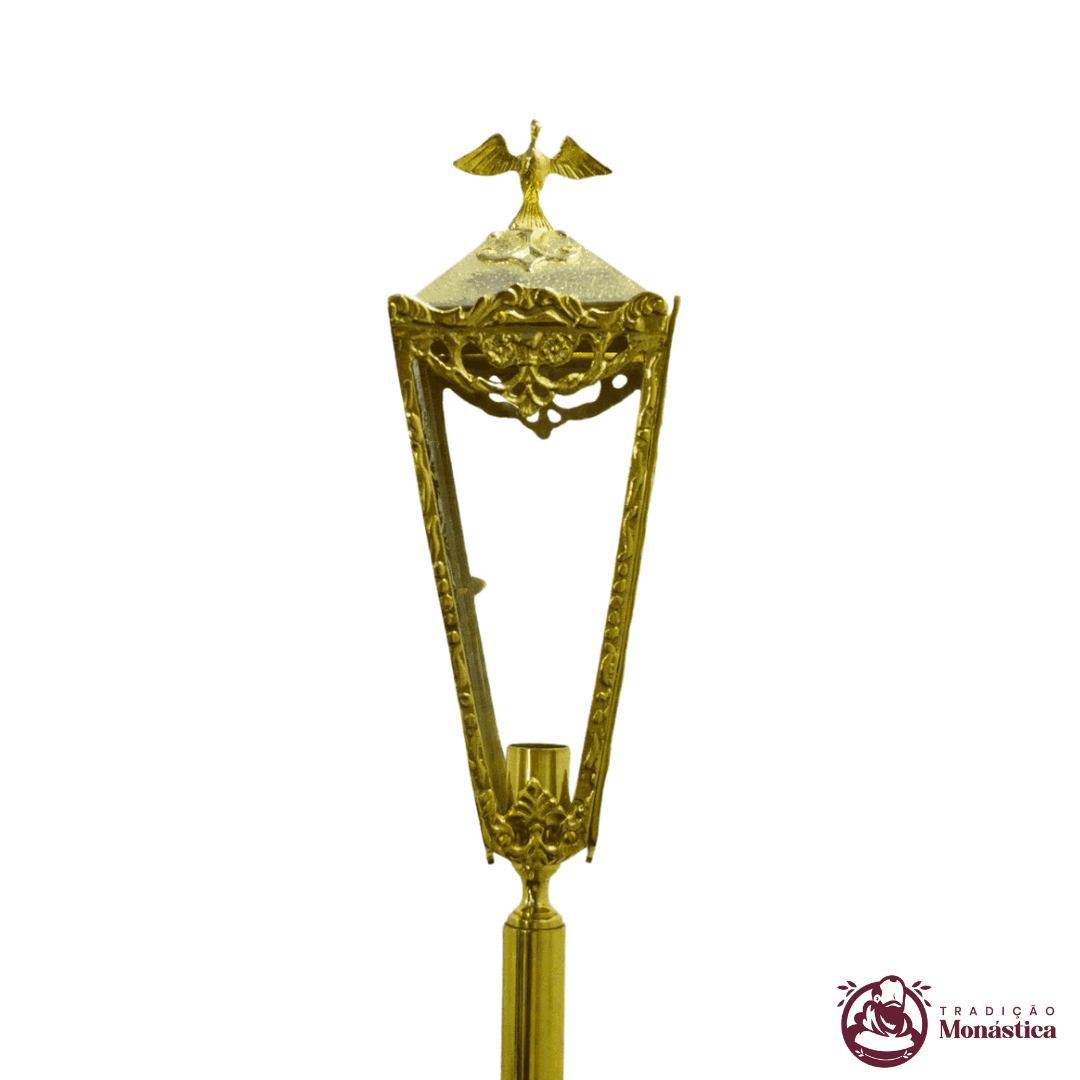 Conjunto de Cruz e Tochas para Procissão - Bronze - 4