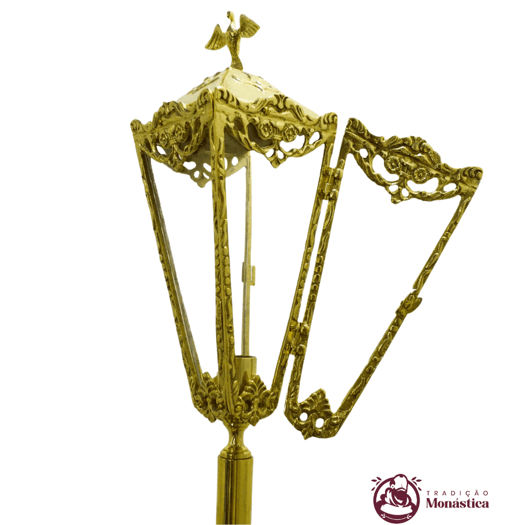 Conjunto de Cruz e Tochas para Procissão - Bronze - 5