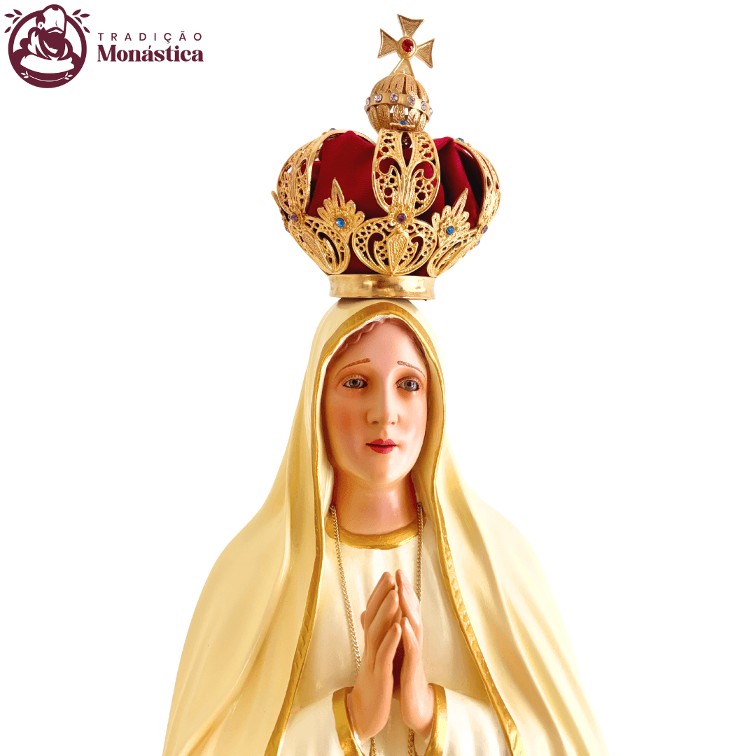 Imagem Escultura Nossa Senhora de Fátima 120cm  - 3