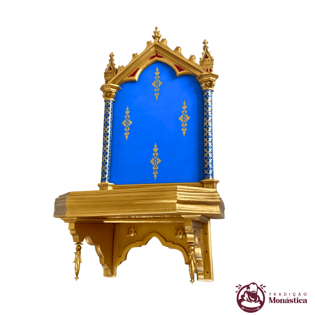 Peanha Oratório Gótico 100cm Azul - 2