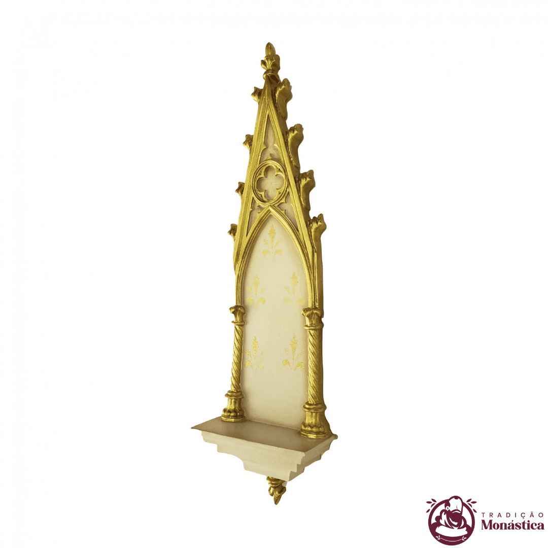 Peanha Oratório Gótico 45cm Dourada - 2