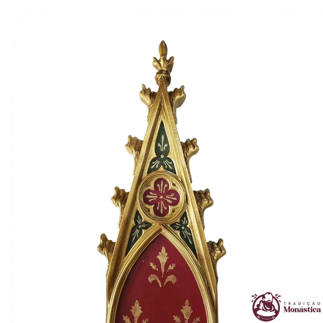 Peanha Oratório Gótico 45cm Vermelha - 5