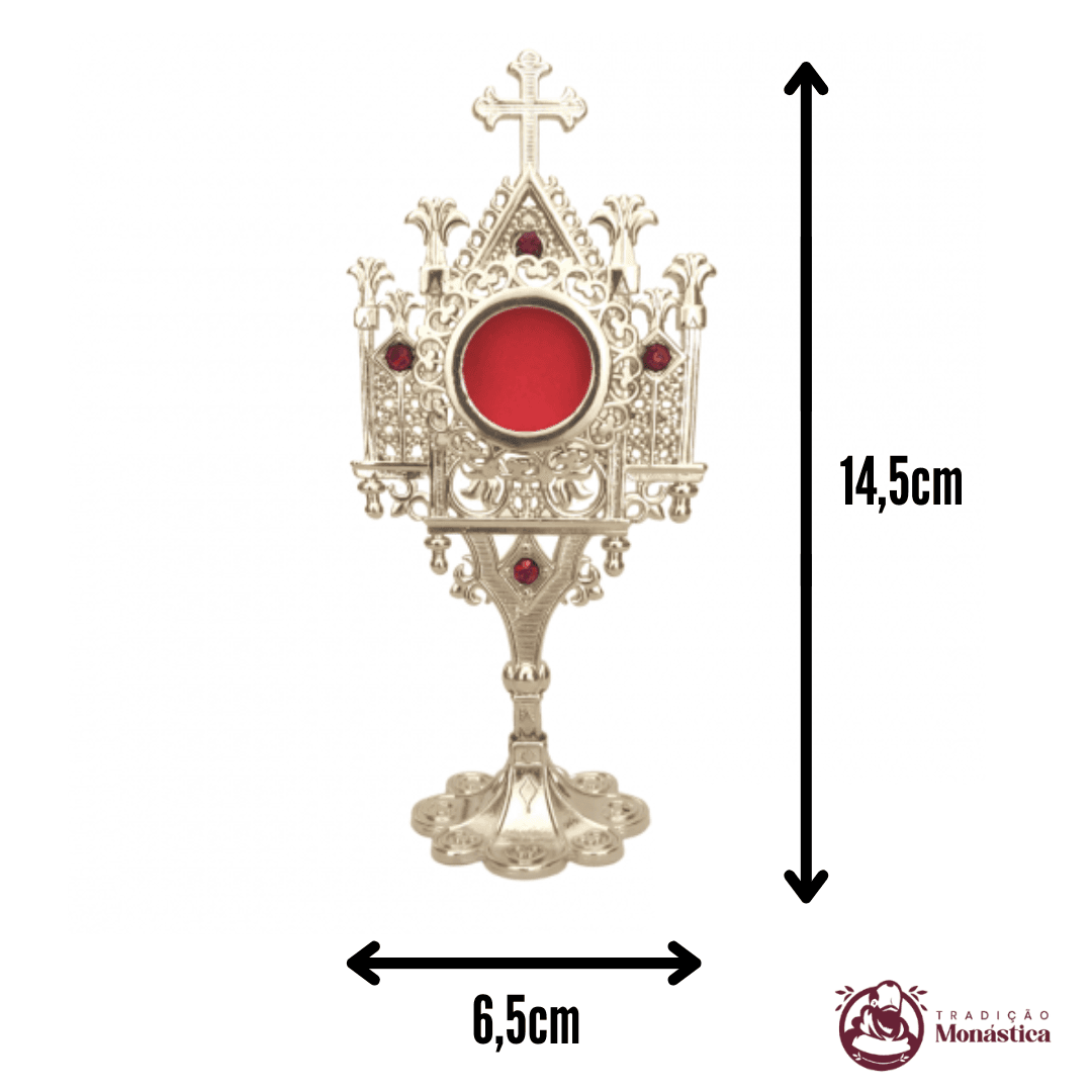 Relicário Pequeno estilo Gótico Níquel - 02 - 5