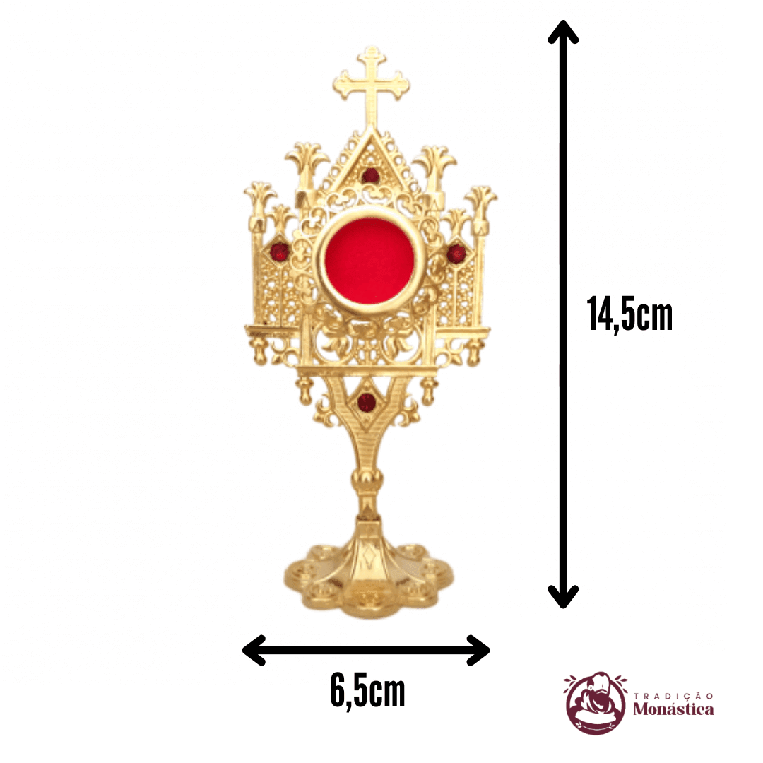 Relicário Pequeno estilo Gótico com Banho de Ouro - 01 - 5