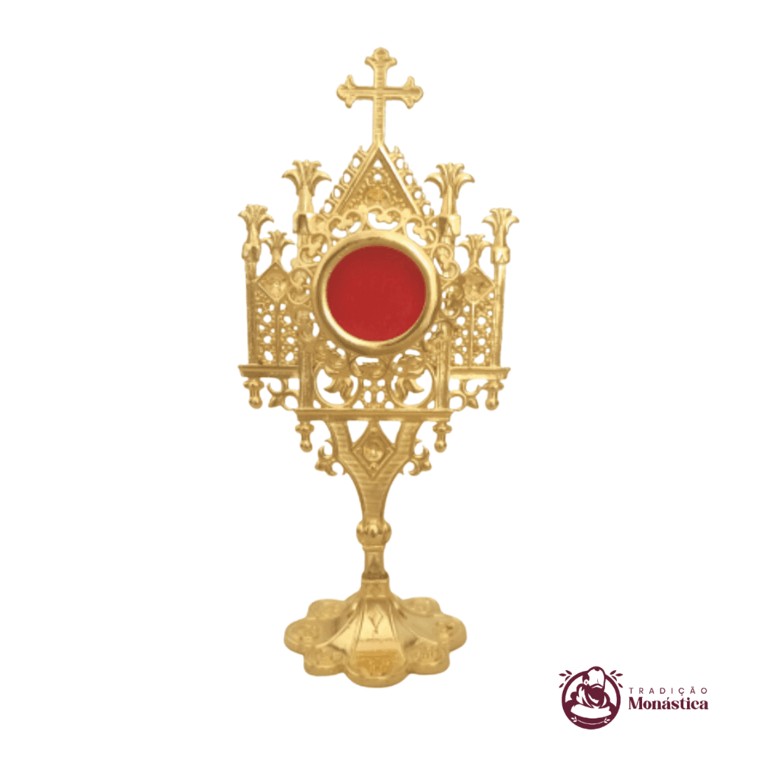 Relicário Pequeno estilo Gótico com Banho de Ouro - 03 - 4