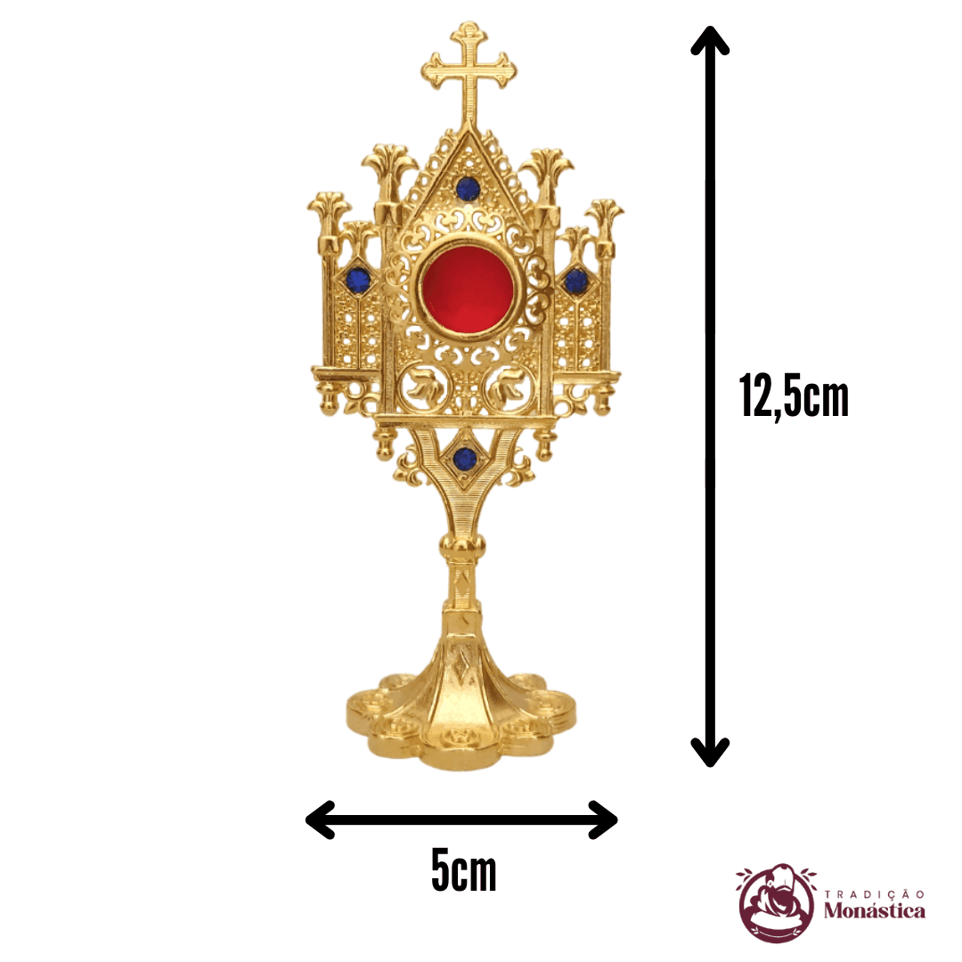 Relicário Pequeno estilo Gótico com Banho de Ouro - 03 - 5