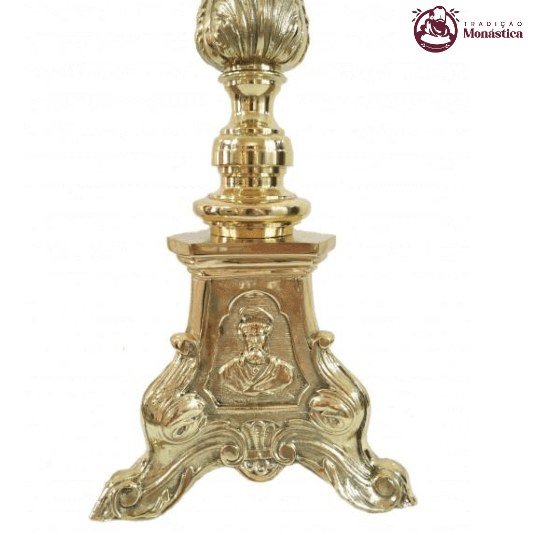 Castiçal Para Círio e Vela De Altar - Jesus, Maria e José  - 2