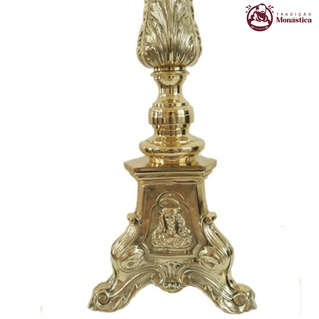 Castiçal Para Círio e Vela De Altar - Jesus, Maria e José  - 3
