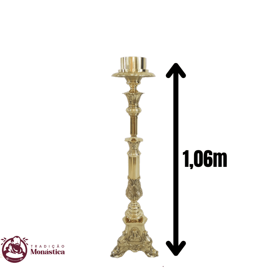 Castiçal Para Círio e Vela De Altar - Jesus, Maria e José  - 6