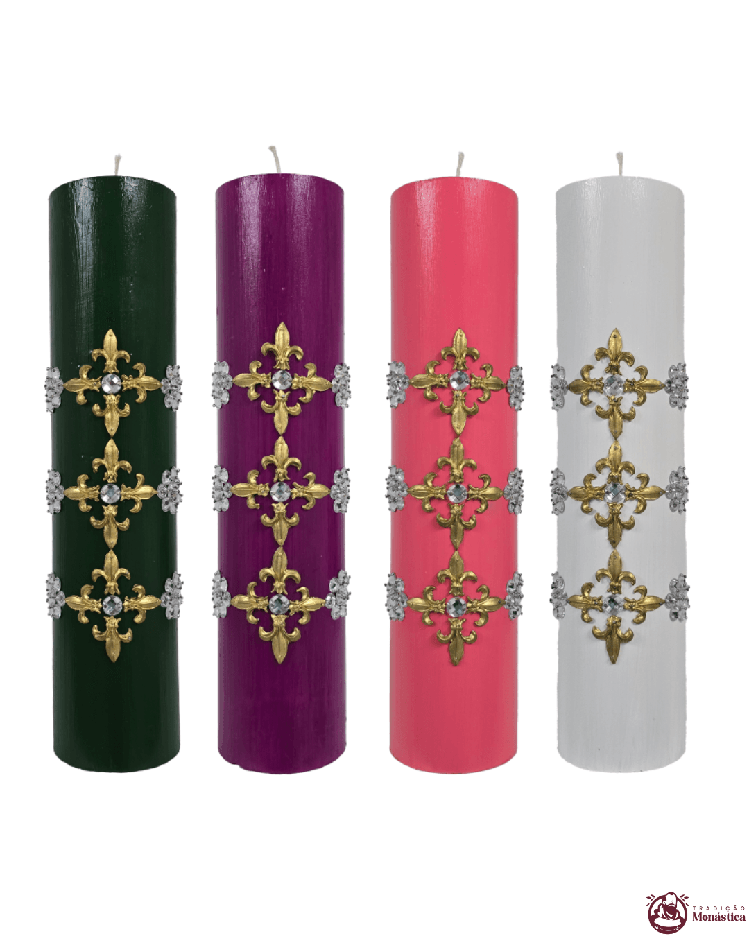 Kit de Velas do Advento Arabesco - 30x7cm