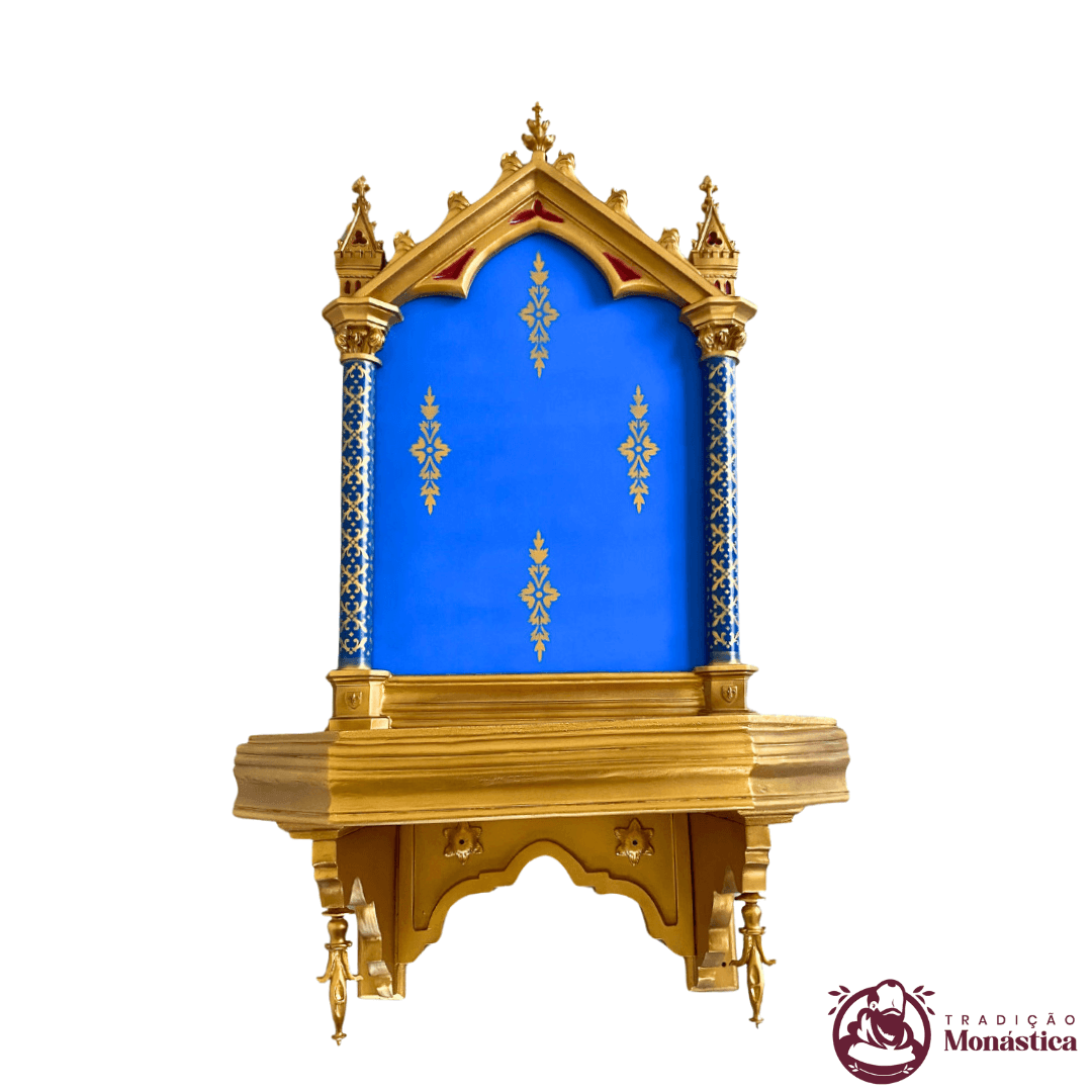 Peanha Oratório Gótico 100cm Azul