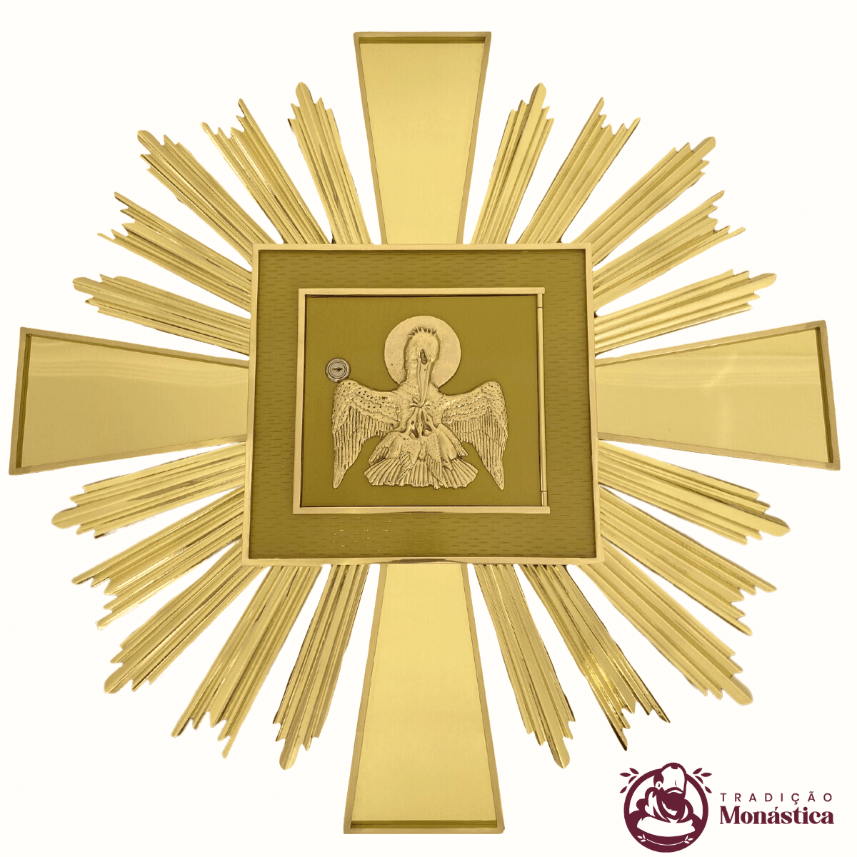 Sacrário Raiado com Aplique Pelicano - para Embutir na Parede