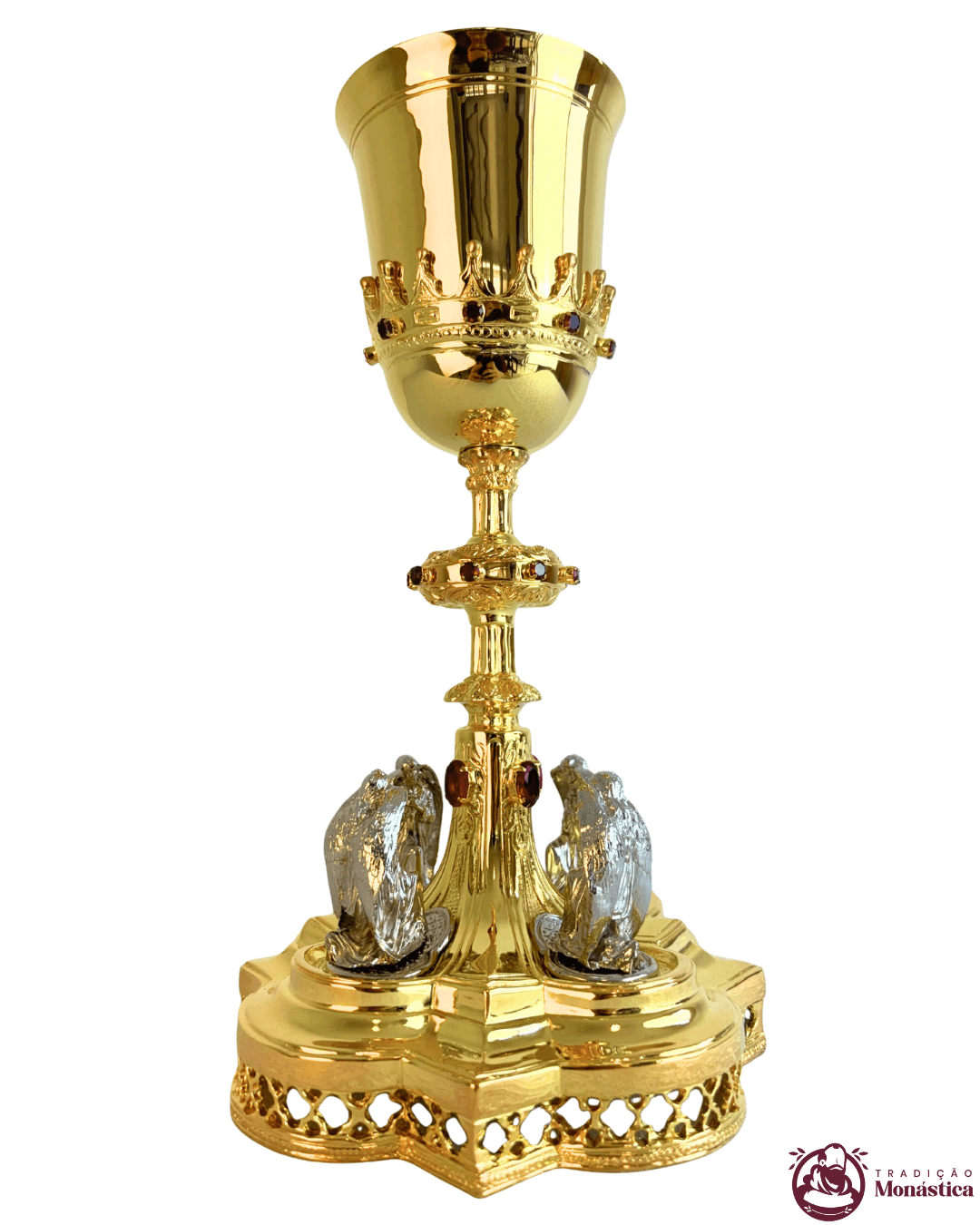Cálice Gótico Banhado em Ouro - Anjos Adoradores - 1