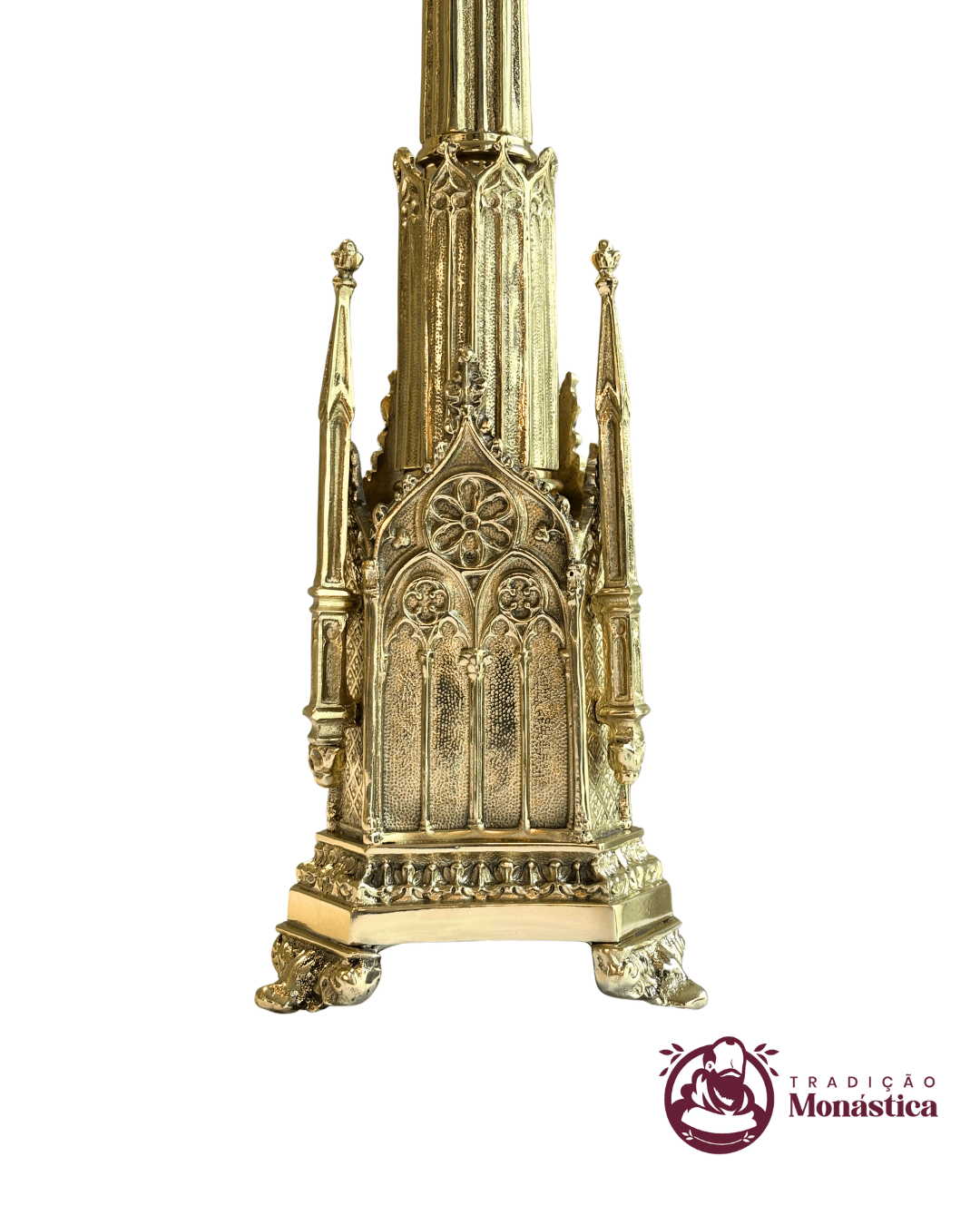 Conjunto Gótico Catedral de Castiçal e Cruz para Altar - 5