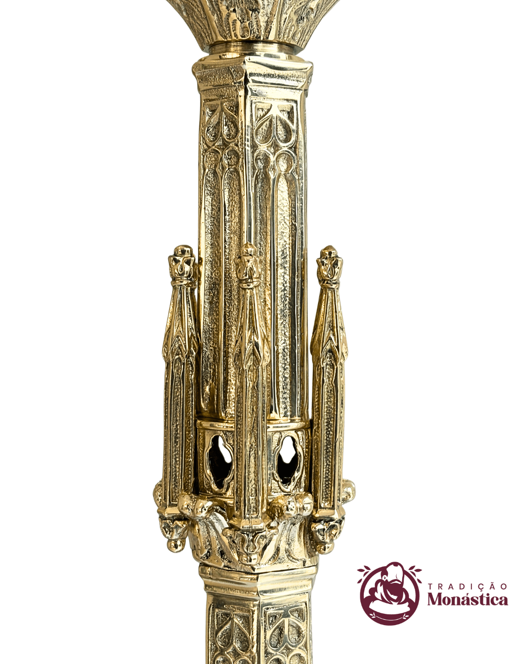 Conjunto Gótico Catedral de Castiçal e Cruz para Altar - 4