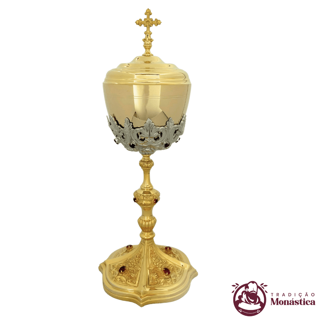 Âmbula Trabalhada com Banho de Ouro - para Igreja Católica - 1