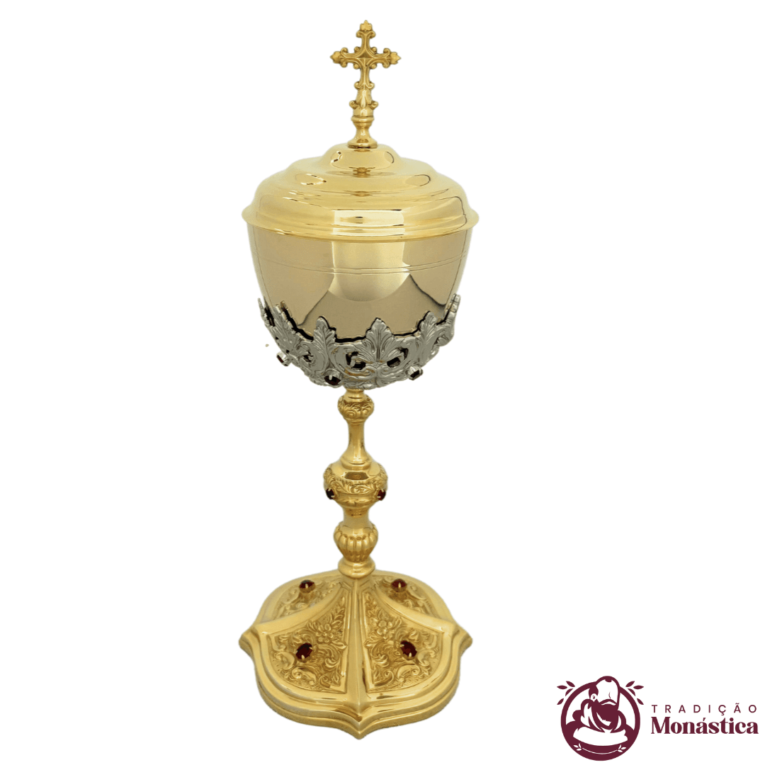 Âmbula Trabalhada com Banho de Ouro - para Igreja Católica - 3