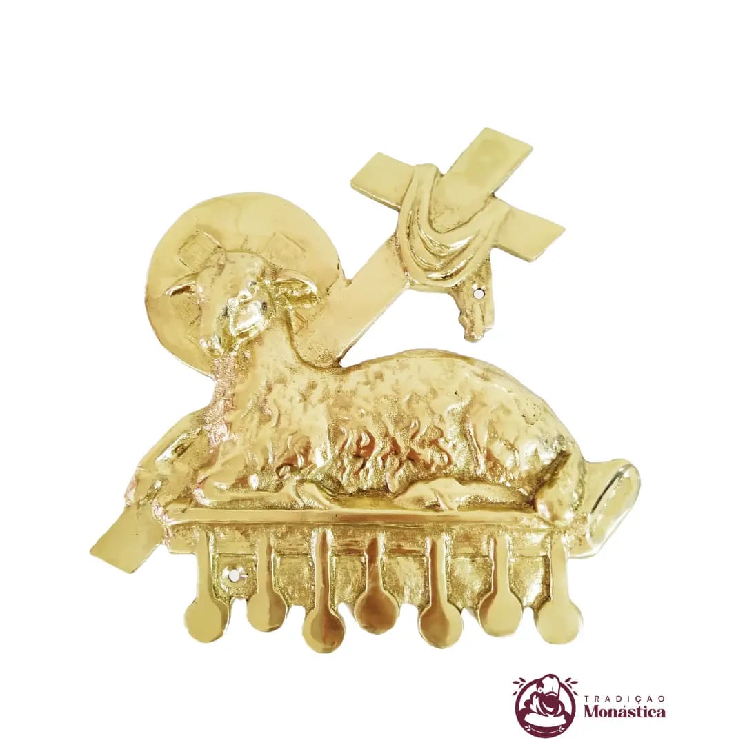 Aplique Cordeiro Tradicional em Bronze - 1