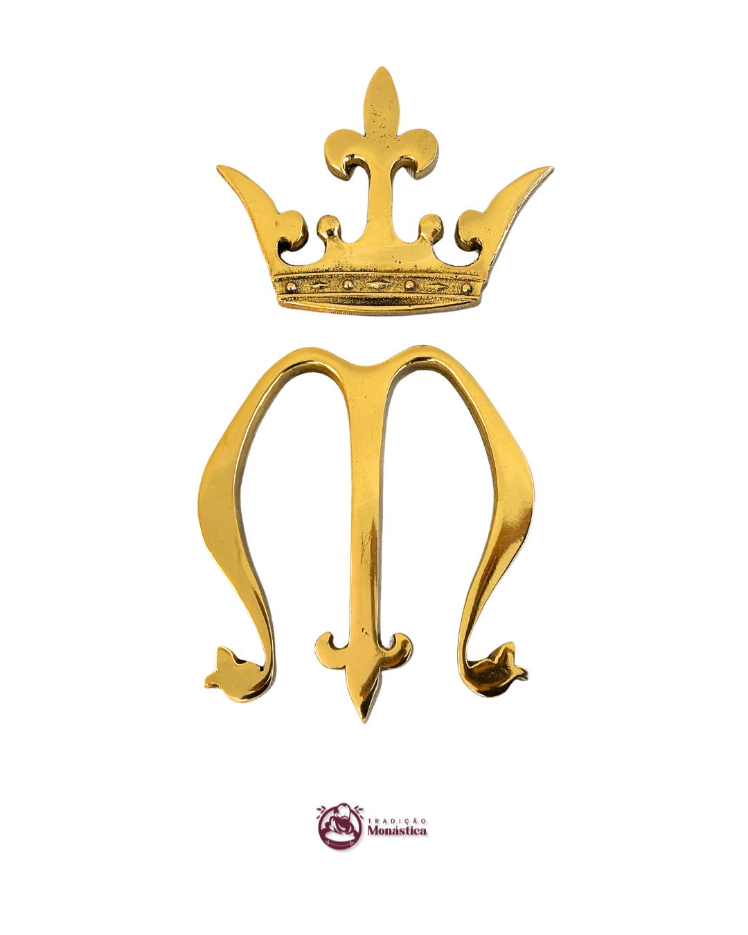 Aplique Mariano em Bronze com Coroa - 1