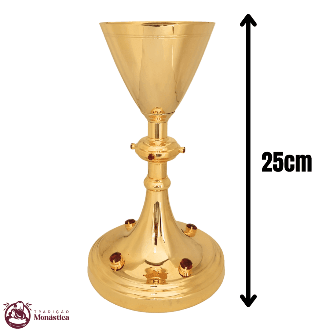 Cálice Banhado em Ouro com Detalhes em Pedras - 4