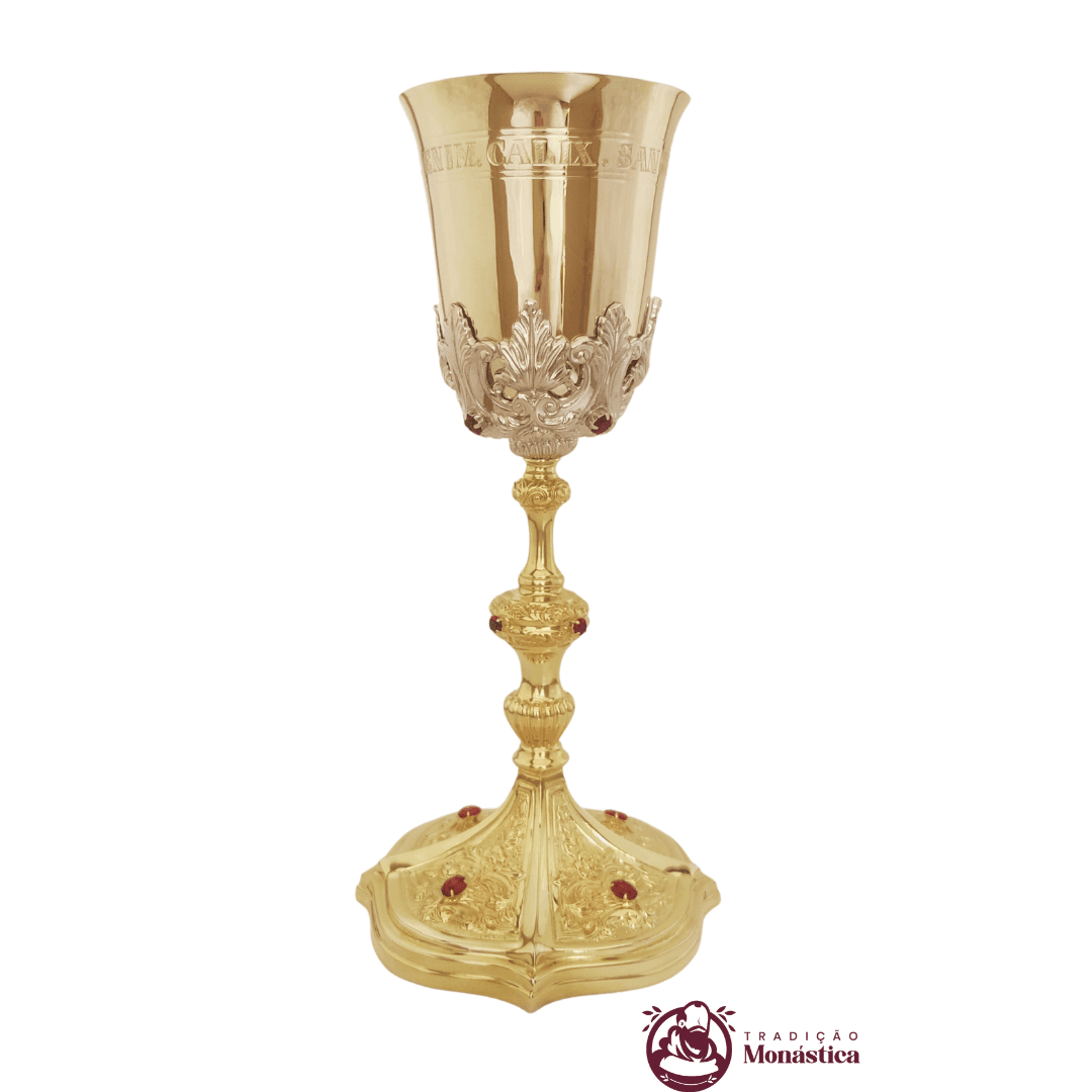 Cálice Trabalhado com Banho de Ouro - para Igreja Católica - 02 Cálice Trabalhado com Banho de Ouro - para Igreja Católica - 02
