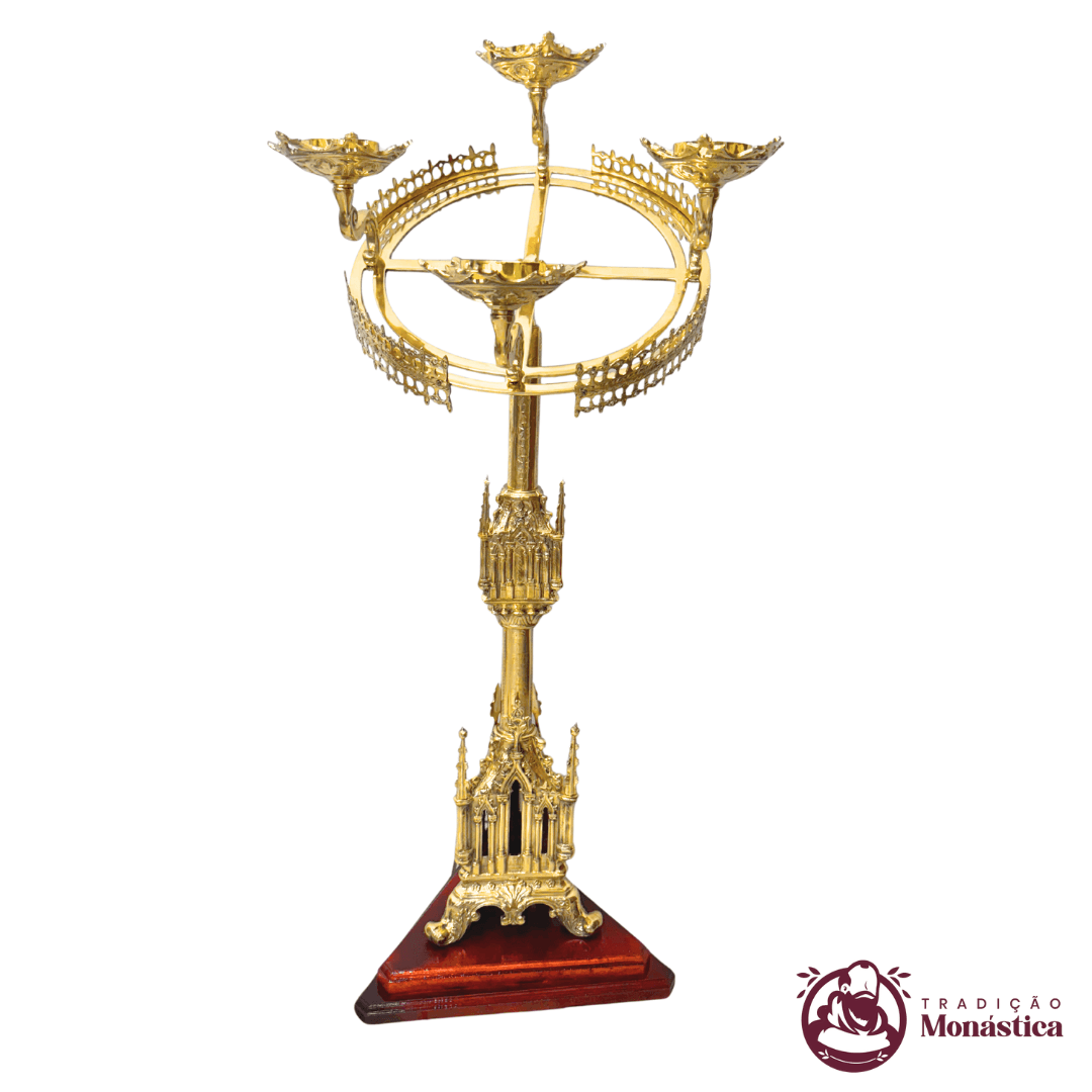 Castiçal para Coroa do Advento e Círio - 2 Em 1 - Gótica Pequena - 2