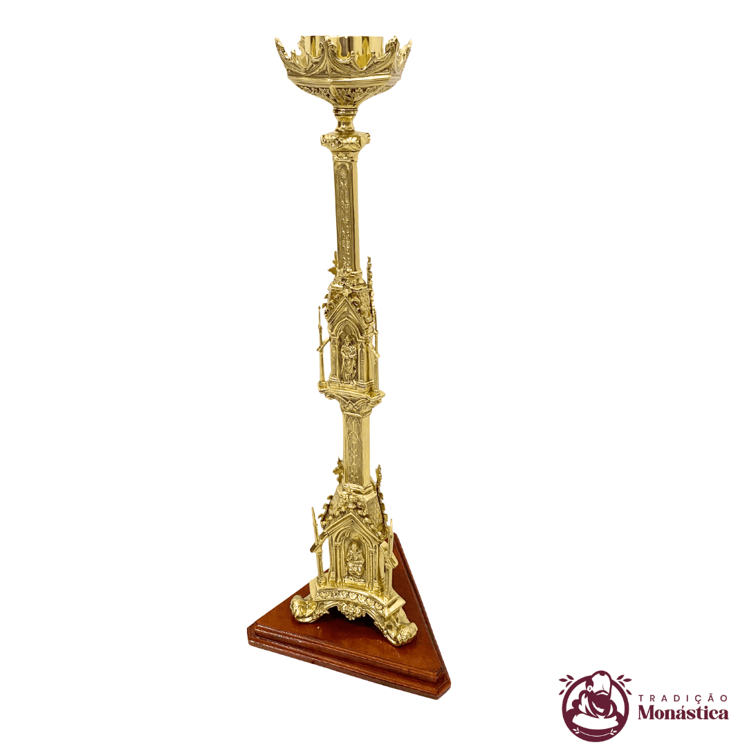 Castiçal para Coroa do Advento e Círio - 2 Em 1 - Gótica - 6