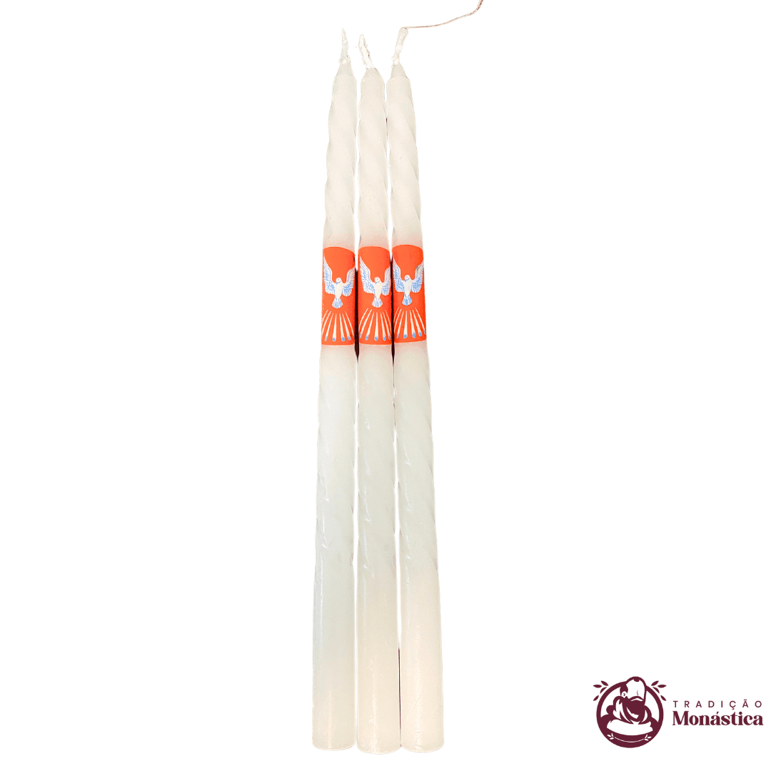 Conjunto de 3 Velas de Crisma Conjunto de 3 Velas de Crisma
