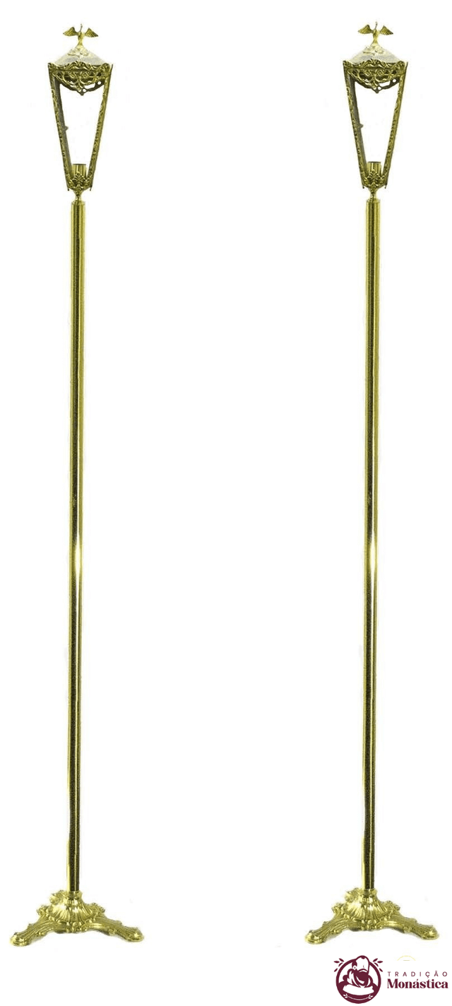 Conjunto de Tochas para Procissão Feito Em Bronze - 2pçs Conjunto de Tochas para Procissão Feito Em Bronze - 2pçs